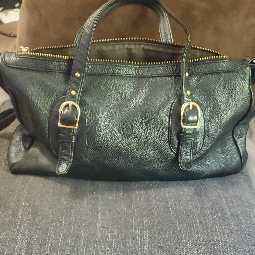 Authentic Black Genuine Leather Onna Ehrlich Bag - Picture 4 of 11